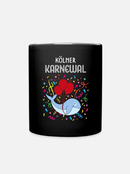 Kölner Karnewal Karneval Konfetti Kölle Köln - Tasse einfarbig - Schwarz