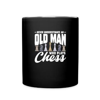 Chess Chessboard Checkmate Chess Player - Full Colour Mug - black - Front