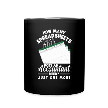 Funny Tax Advisor Accountant Gift - Full Colour Mug - black - Front