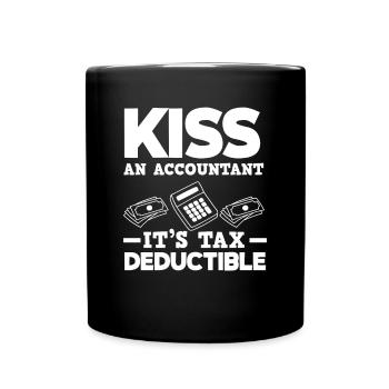 Lustiges Steuerberater Buchhalter Geschenk - Tasse einfarbig - Schwarz - Vorne