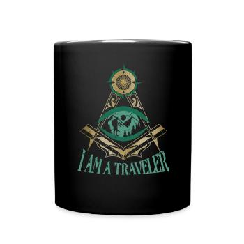 Masonic Freemasonry Fraternal - Tasse einfarbig - Schwarz - Vorne