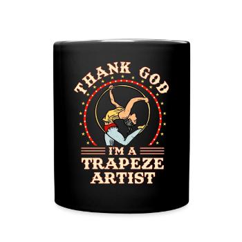 Zirkus Luftseiden Aeralist Akrobatik Trapez - Tasse einfarbig - Schwarz - Vorne
