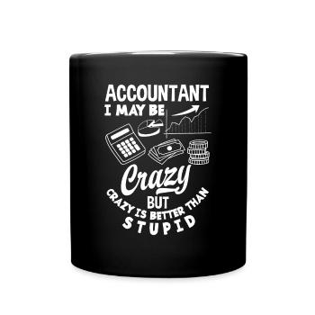 Lustiges Steuerberater Buchhalter Geschenk - Tasse einfarbig - Schwarz - Vorne