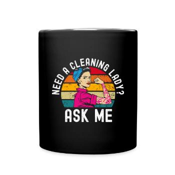 Housekeeping Week Geschenke Reinigungsliebhaber - Tasse einfarbig - Schwarz - Vorne