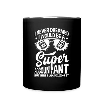 Lustiges Steuerberater Buchhalter Geschenk - Tasse einfarbig - Schwarz - Vorne