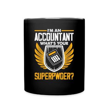 Lustiges Steuerberater Buchhalter Geschenk - Tasse einfarbig - Schwarz - Vorne