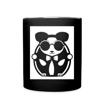 Hamster drôle avec des lunettes de soleil Hamsters - Mug uni - noir - Devant