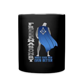 Masonic Freemasonry Fraternal - Tasse einfarbig - Schwarz - Vorne