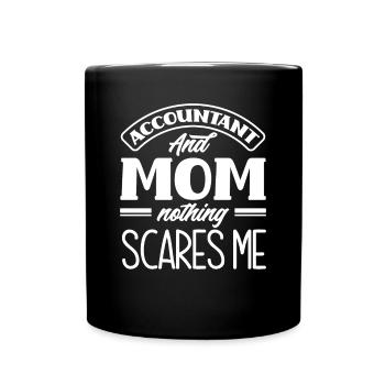 Lustiges Steuerberater Buchhalter Geschenk - Tasse einfarbig - Schwarz - Vorne