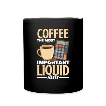 Lustiges Steuerberater Buchhalter Geschenk - Tasse einfarbig - Schwarz - Vorne