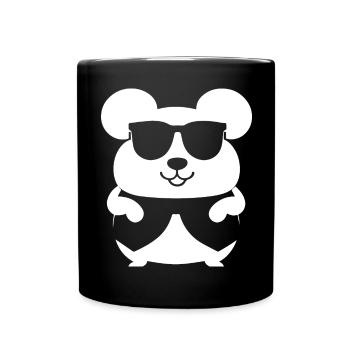 Hamster drôle avec des lunettes de soleil Hamsters - Mug uni - noir - Devant