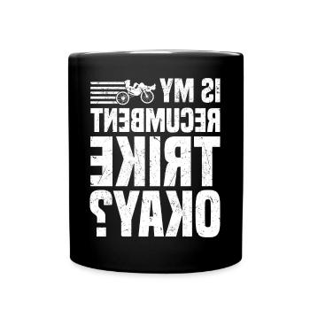 Velomobil | Recumbent Trike Triker Sport Geschenk - Tasse einfarbig - Schwarz - Vorne
