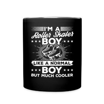 Roller Skating Boy - I'm A Roller Skater Boy - Full Colour Mug - black - Front