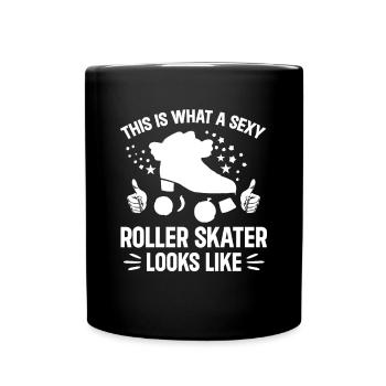 Roller Skates Roller Skating - Sexy Roller Skater - Full Colour Mug - black - Front