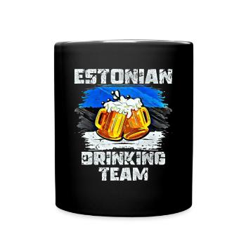 Équipe de beuverie d’Estonie - Mug uni - noir - Devant