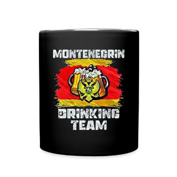 Équipe de beuverie du Monténégro - Mug uni - noir - Devant