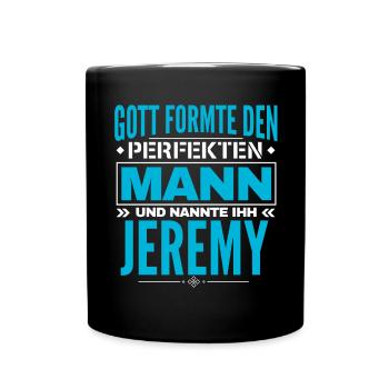 Jeremy Name Design - Tasse einfarbig - Schwarz - Vorne