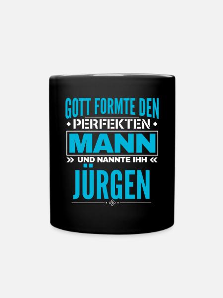 Jürgen Name Design - Tasse einfarbig - Schwarz