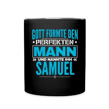 Samuel Name Design - Tasse einfarbig - Schwarz - Vorne