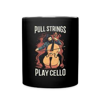 Cellist Musikinstrument Musiker Cellist - Tasse einfarbig - Schwarz - Vorne