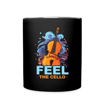 Cellist Musikinstrument Musiker Cellist - Tasse einfarbig - Schwarz - Vorne