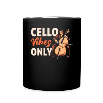 Cellist Musikinstrument Musiker Cellist - Tasse einfarbig - Schwarz - Vorne