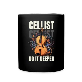 Violoncelle Instrument de musique Musicien Violoncelliste - Mug uni - noir - Devant
