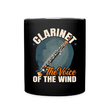 Klarinetten Musikinstrument Musiker Klarinettist - Tasse einfarbig - Schwarz - Vorne
