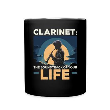 Klarinetten Musikinstrument Musiker Klarinettist - Tasse einfarbig - Schwarz - Vorne