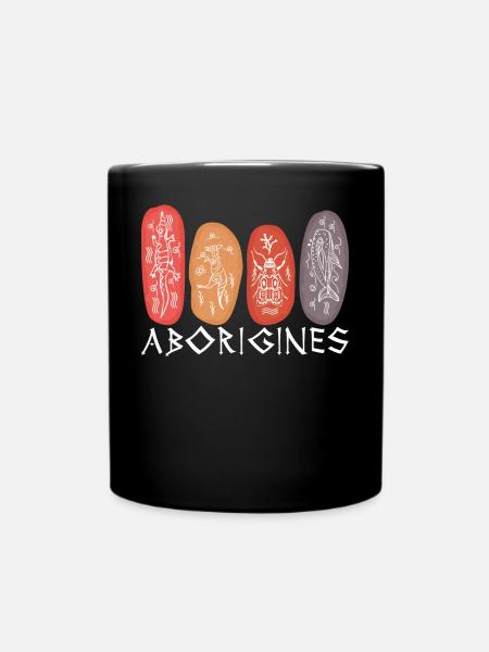 Aborigines - Tasse einfarbig - Schwarz