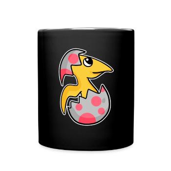 Dinosaure oeuf Dino bébé Motif - Mug uni - noir - Devant