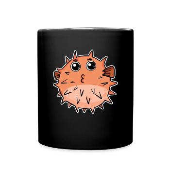 Poisson-globe - Mug uni - noir - Devant