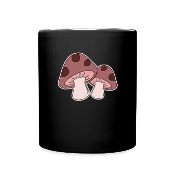 Mushroom picking, mushroom picker, mushroom picker - Full Colour Mug - black - Front