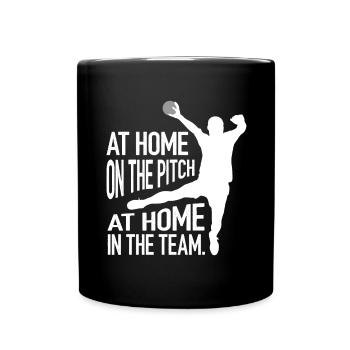 Handball Handballer At Home Team Geschenk Spieler - Tasse einfarbig - Schwarz - Vorne