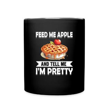 Tarte aux pommes chemise drôle boulangers cadeau - Mug uni - noir - Devant