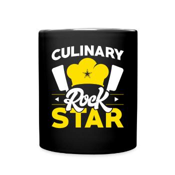 Chefkoch Kochküche Kulinarisches Geschenk - Tasse einfarbig - Schwarz - Vorne