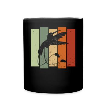 Quetzal Bird Retro Birdwatching Bird Watcher - Full Colour Mug - black - Front