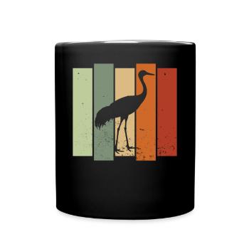Grue du Canada Rétro Birdwatching Bird Watcher - Mug uni - noir - Devant