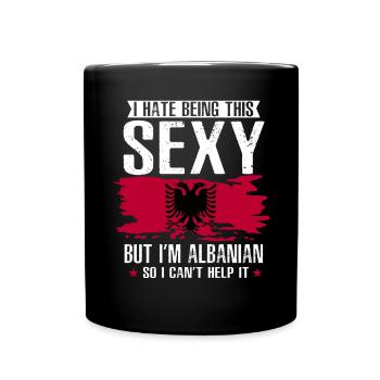 Albanian Flag Albanian Eagle Shqiponja - Full Colour Mug - black - Front