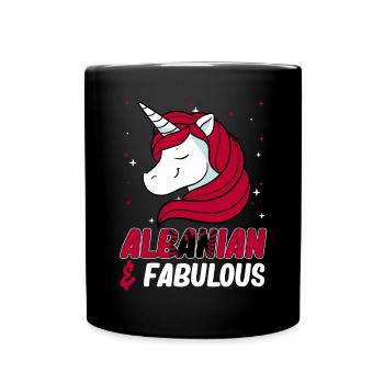 Albanische Flagge Albanischer Adler Shqiponja - Tasse einfarbig - Schwarz - Vorne