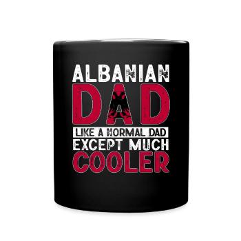 Albanische Flagge Albanischer Adler Shqiponja - Tasse einfarbig - Schwarz - Vorne
