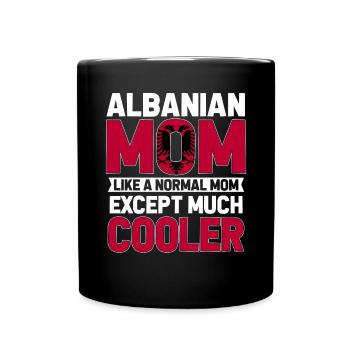 Albanische Flagge Albanischer Adler Shqiponja - Tasse einfarbig - Schwarz - Vorne