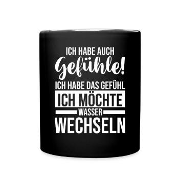 Aquarium Fische Aquaristik - Tasse einfarbig - Schwarz - Vorne