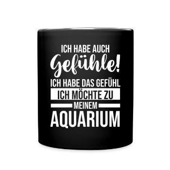 Aquarium Fische Aquaristik - Tasse einfarbig - Schwarz - Vorne