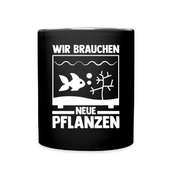 Aquarium Fische Aquaristik - Tasse einfarbig - Schwarz - Vorne