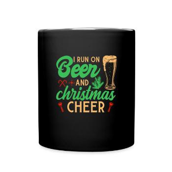 Bière et dictons amusants de l’Avent de Noël - Mug uni - noir - Devant