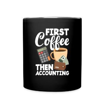 Lustiges Steuerberater Buchhalter Geschenk - Tasse einfarbig - Schwarz - Vorne