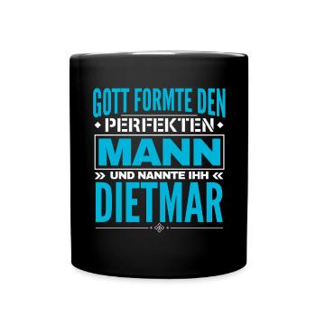 Dietmar Name Design - Tasse einfarbig - Schwarz - Vorne
