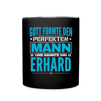 Erhard Name Design - Tasse einfarbig - Schwarz - Vorne