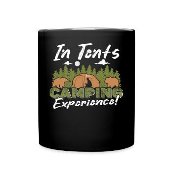 In tents camping experience! - Tasse einfarbig - Schwarz - Vorne